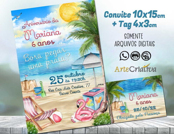 CONVITE DIGITAL C/TAG Festa Praia