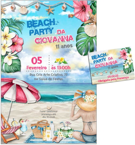 CONVITE DIGITAL C/TAG Festa Praia Verão