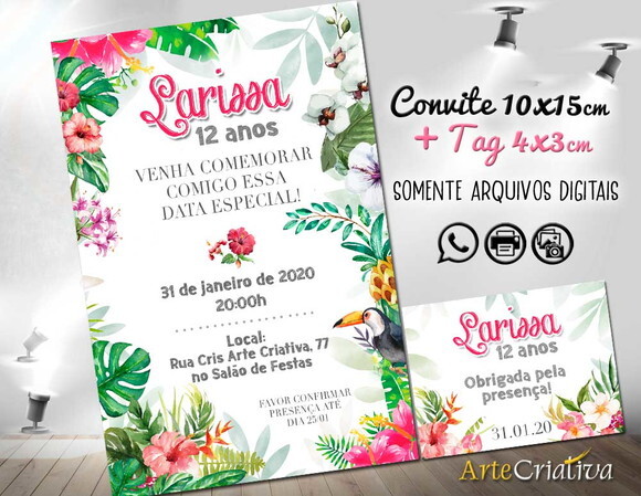 CONVITE DIGITAL C/TAG Festa Tropical