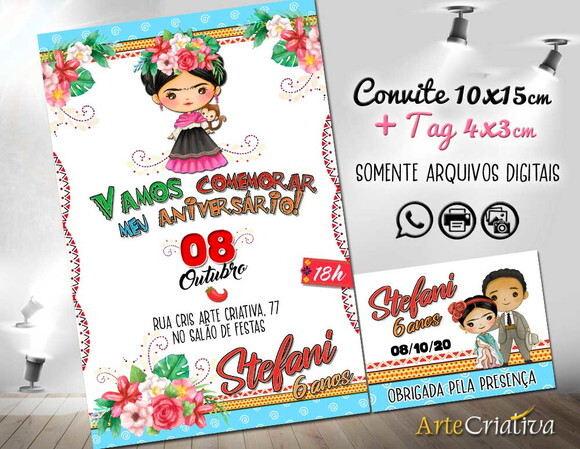 CONVITE DIGITAL C/TAG Frida Aquarela1