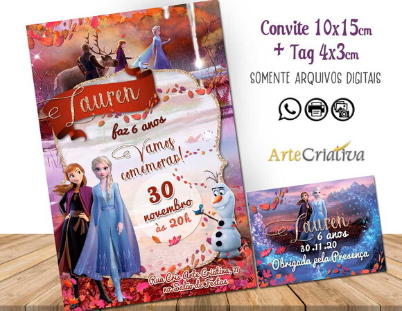 CONVITE DIGITAL C/TAG Frozen 2a