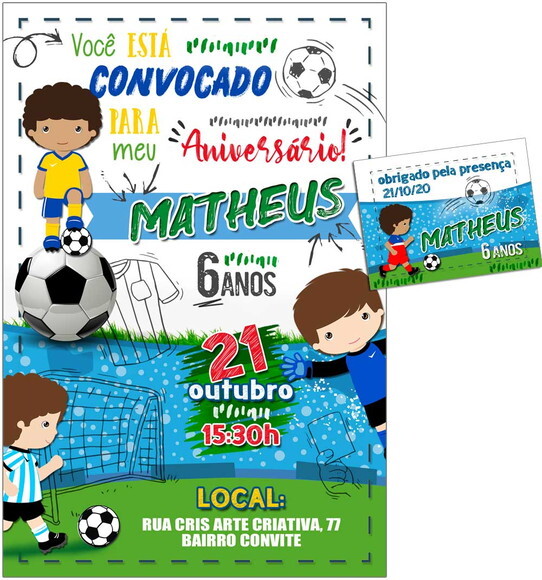 CONVITE DIGITAL C/TAG Futebol