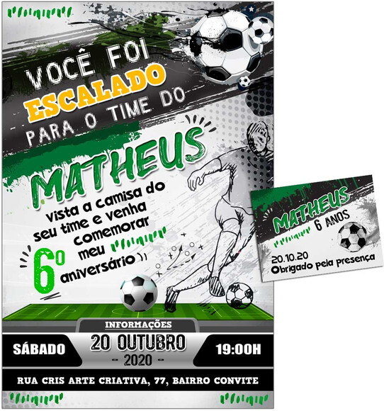CONVITE DIGITAL C/TAG Futebol 3