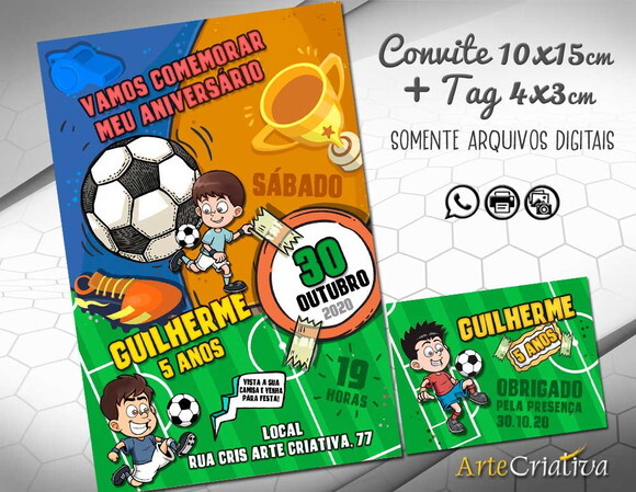 CONVITE DIGITAL C/TAG Futebol 2