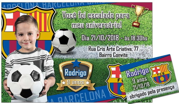 CONVITE DIGITAL C/TAG Futebol Barcelona