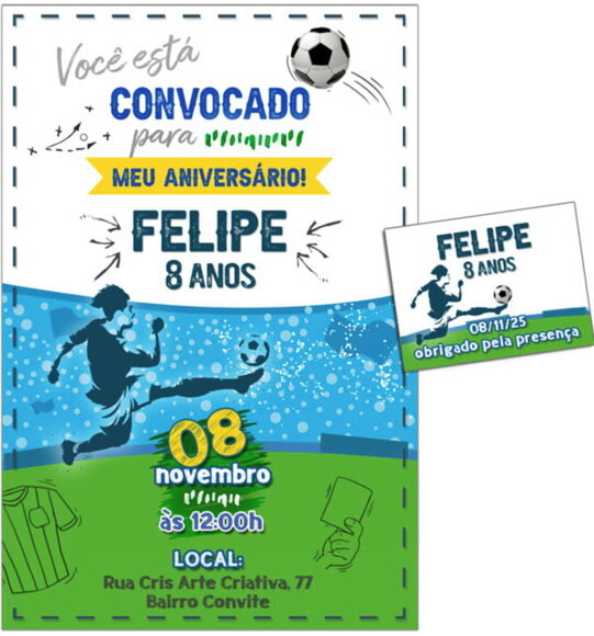 Convite Digital C/tag Futebol Brasil 2