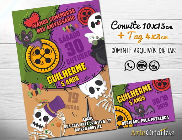CONVITE DIGITAL C/TAG Halloween 6