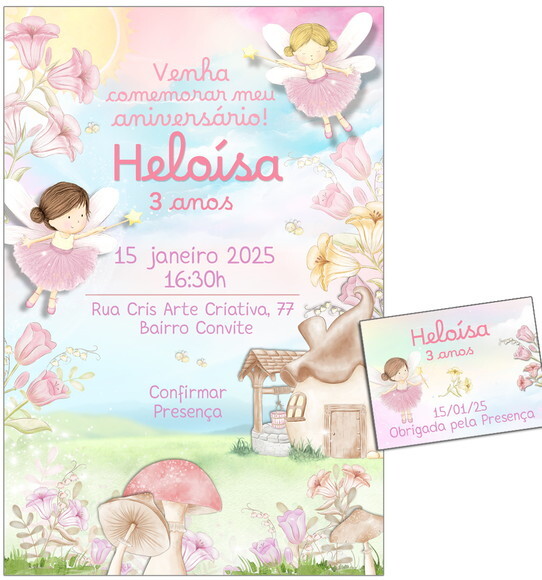 Convite Digital C/tag Jardim Das Fadas 3