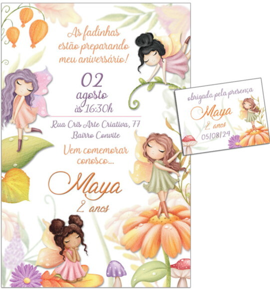 Convite Digital C/tag Jardim das Fadas 7