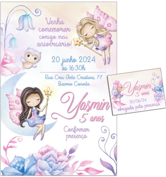 Convite Digital C/tag Jardim das Fadas 8