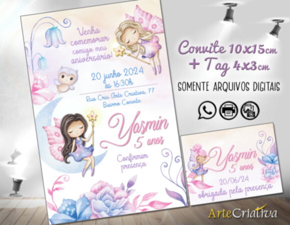 Convite Digital C/tag Jardim das Fadas 8
