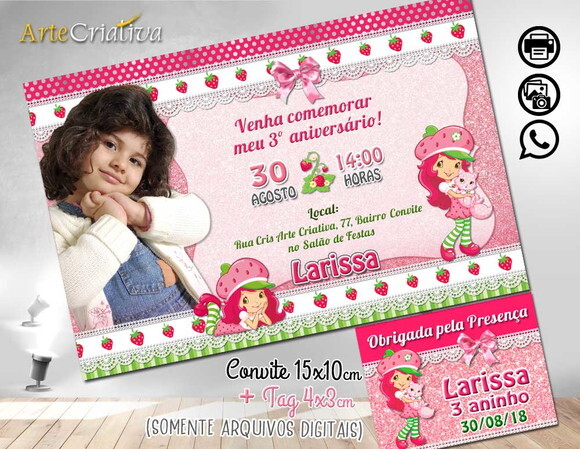 CONVITE DIGITAL C/TAG Moranguinho 2