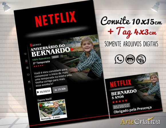 CONVITE DIGITAL C/TAG Netflix 2