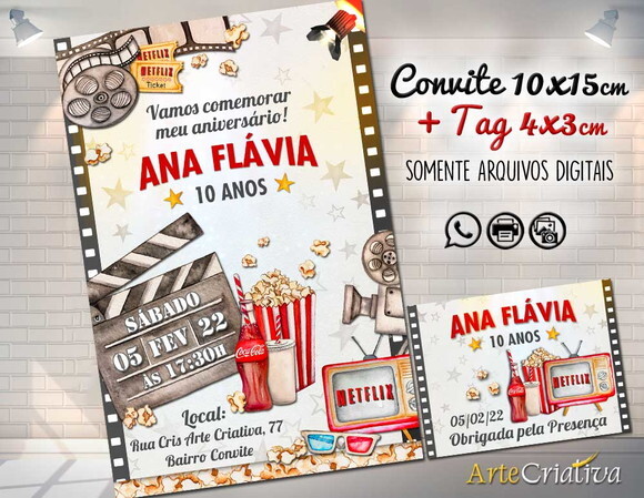 CONVITE DIGITAL C/TAG Netflix