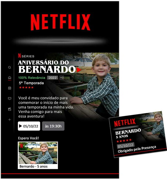 CONVITE DIGITAL C/TAG Netflix 2