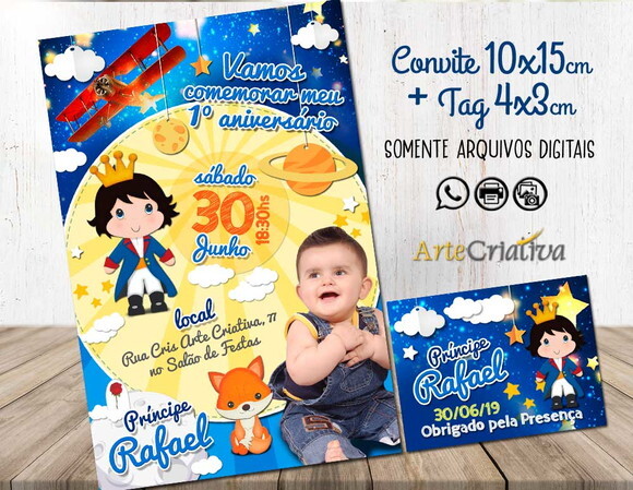 CONVITE DIGITAL C/TAG Pequeno Príncipe