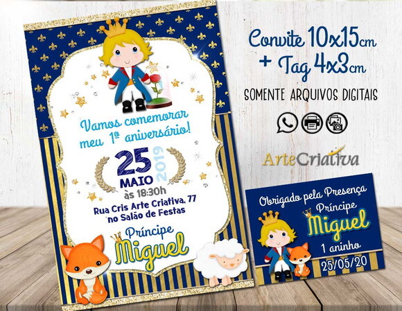 CONVITE DIGITAL C/TAG Pequeno Príncipe 1