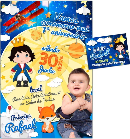 CONVITE DIGITAL C/TAG Pequeno Príncipe