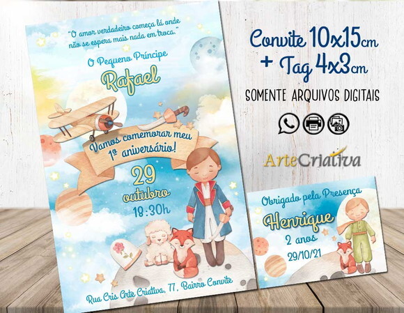 CONVITE DIGITAL C/TAG Pequeno Príncipe 13