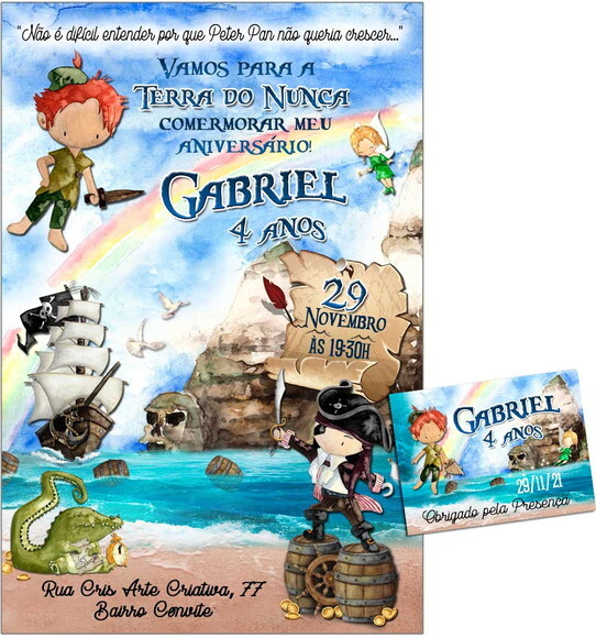 CONVITE DIGITAL C/TAG Peter Pan 1