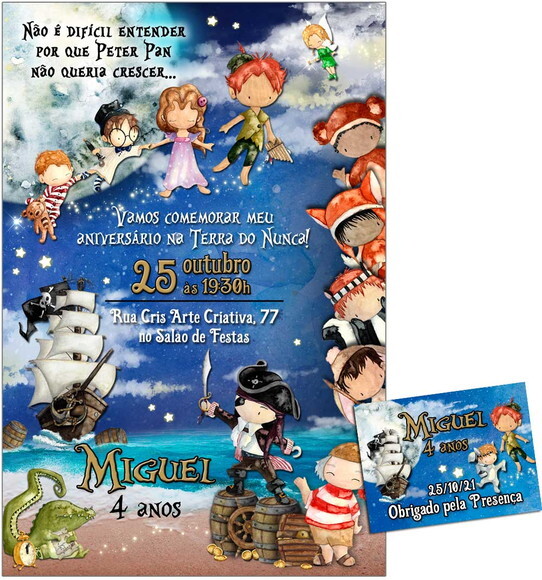 CONVITE DIGITAL C/TAG Peter Pan 6