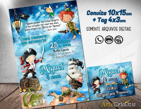 CONVITE DIGITAL C/TAG Peter Pan 5