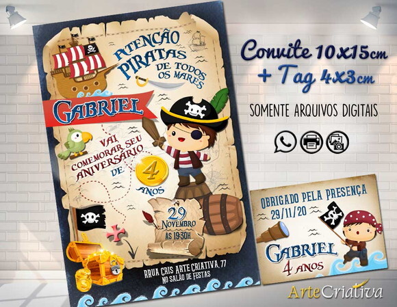 CONVITE DIGITAL C/TAG Pirata 2
