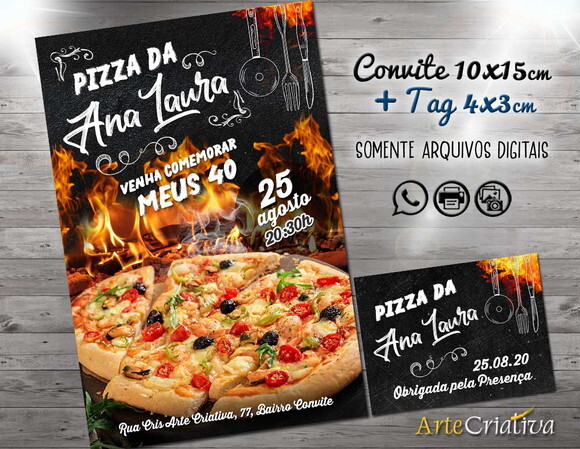 CONVITE DIGITAL C/TAG Pizza 4