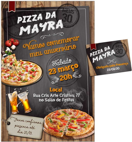CONVITE DIGITAL C/TAG Pizza 3