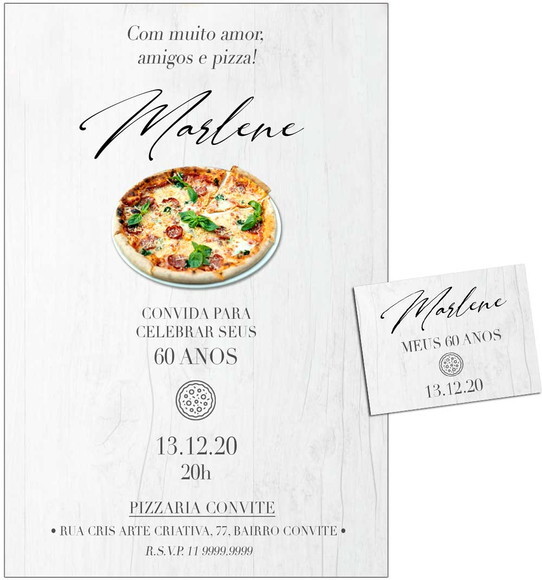 CONVITE DIGITAL C/TAG Pizza 6