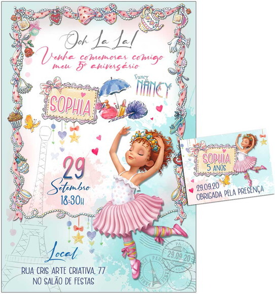 CONVITE DIGITAL C/TAG Princesa Nancy Fancy 4