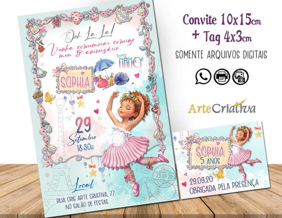 CONVITE DIGITAL C/TAG Princesa Nancy Fancy 4