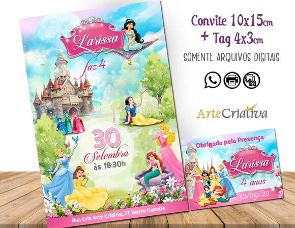CONVITE DIGITAL C/TAG Princesas 2