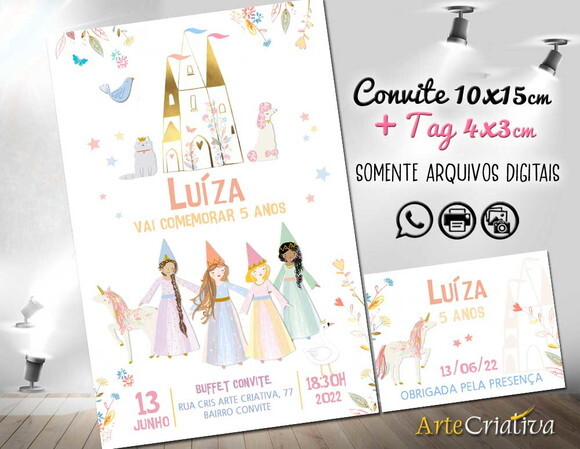 CONVITE DIGITAL C/TAG Princesas Meri Meri 4