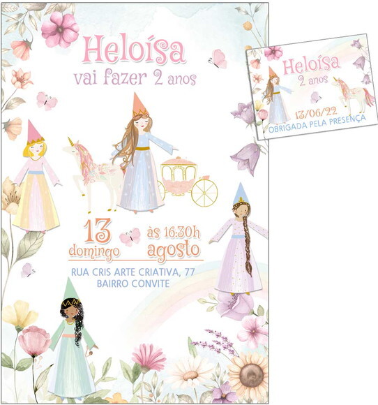 CONVITE DIGITAL C/TAG Princesas Meri Meri 7