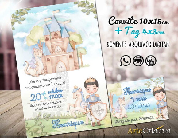 CONVITE DIGITAL C/TAG Principe Encantado