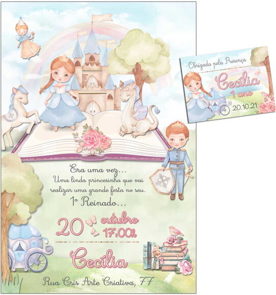 CONVITE DIGITAL C/TAG Reino Encantado Livro