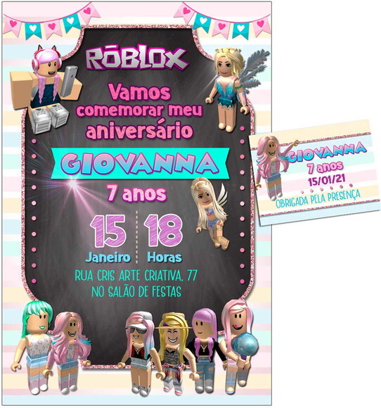 CONVITE DIGITAL C/TAG Roblox 2