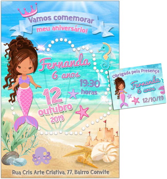 CONVITE DIGITAL C/TAG Sereia Menina1