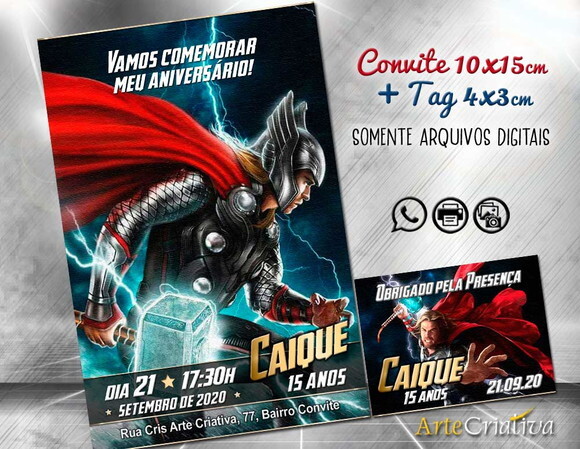 CONVITE DIGITAL C/TAG Thor 2