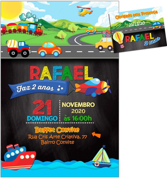 CONVITE DIGITAL C/TAG Transportes Chalk