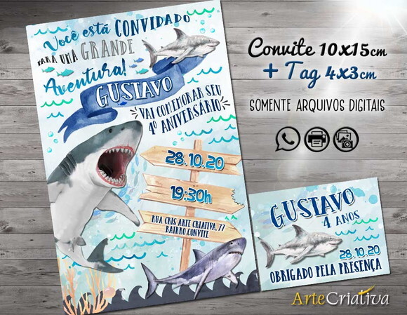 CONVITE DIGITAL C/TAG Tubarão 2