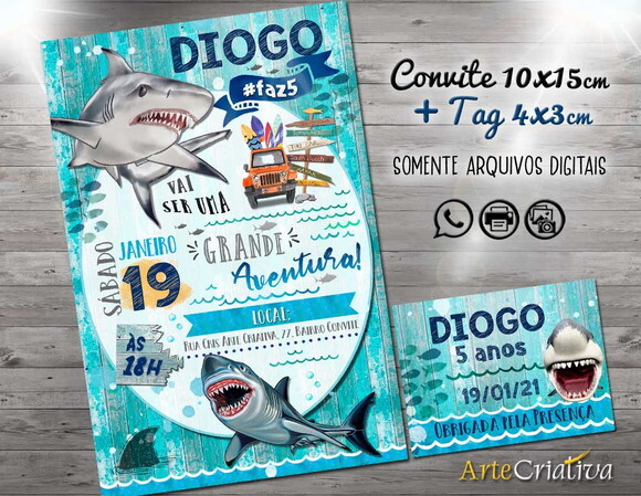 CONVITE DIGITAL C/TAG Tubarão 5