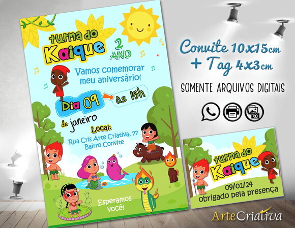 Convite Digital C/tag Turma do Folclore