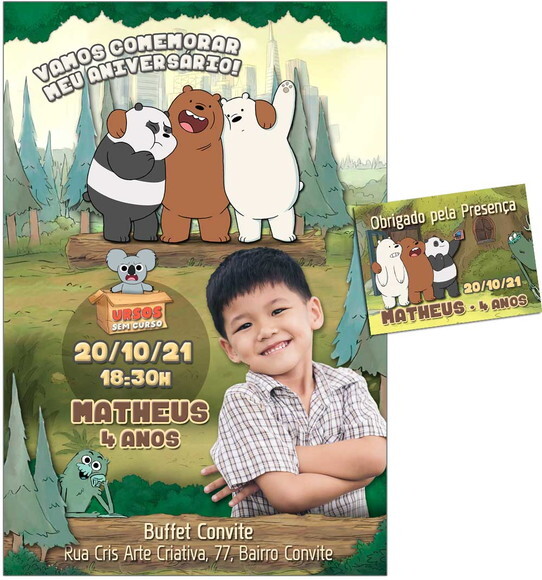 CONVITE DIGITAL C/TAG Urso sem Curso 2