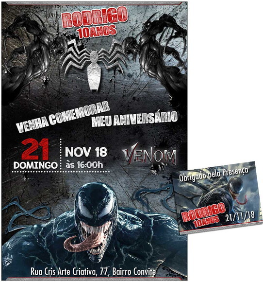 CONVITE DIGITAL C/TAG Venom