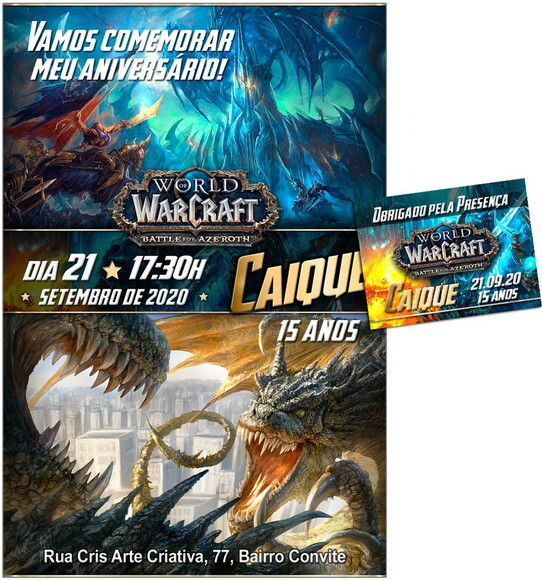 CONVITE DIGITAL C/TAG WarCraft 2