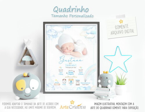 ARTE DIGITAL PARA QUADRINHO de bebê Menino3
