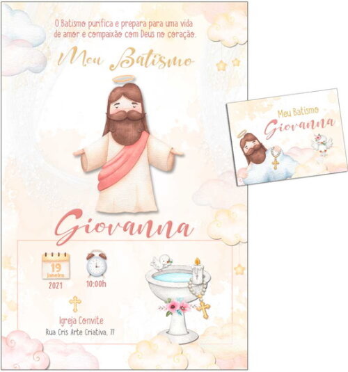 CONVITE DIGITAL C/TAG Batismo Menina 2