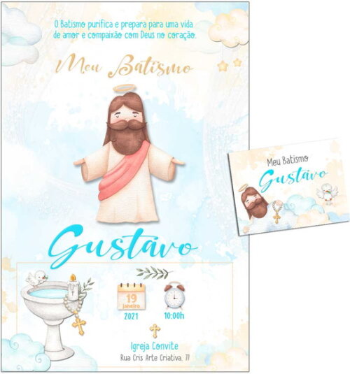 CONVITE DIGITAL C/TAG Batismo Menino 2